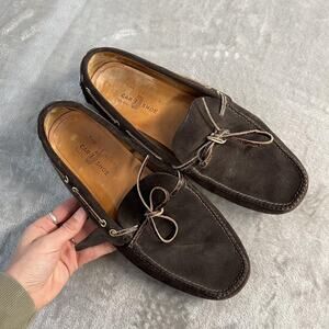 Car Shoe Moccasin Shoes Mens Size 11 Brown Suede Driving Loafers Italy KUD 006